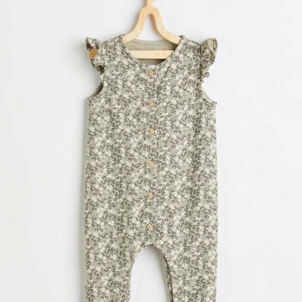 NWT H&M Green Floral Romper 0-3 Months